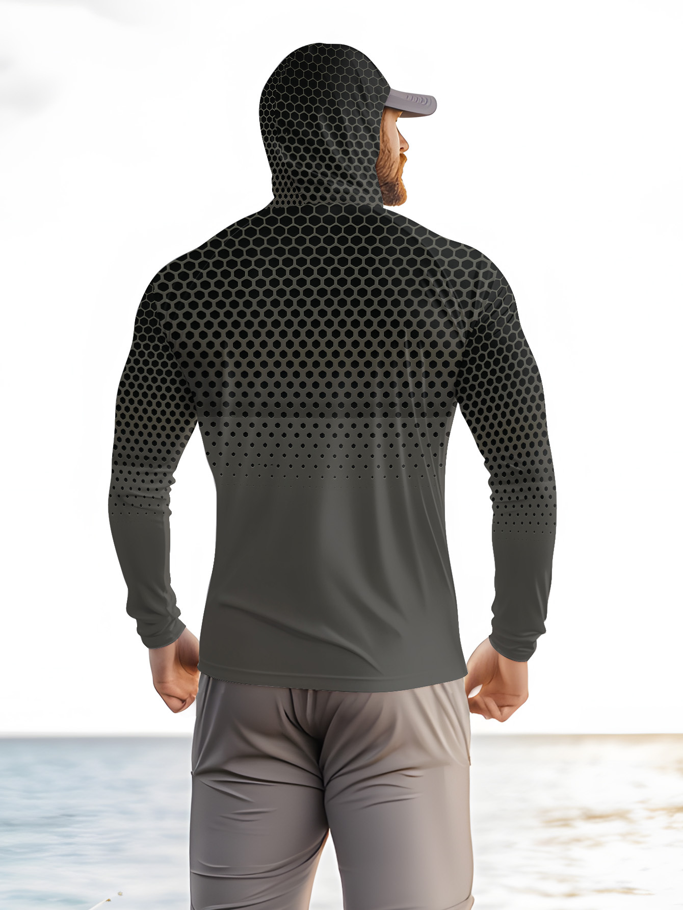Men Hood Fishing Shirt long sl - огляд і ціна Fishing Shirt Uv Protection