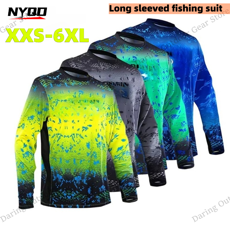 Men's Long Sleeve UPF 50+ Fish - огляд і ціна Fishing Shirt Uv Protection