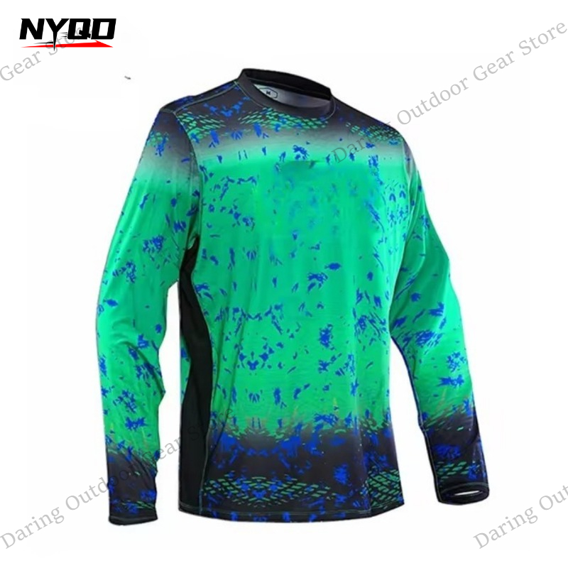 Men's Long Sleeve UPF 50+ Fish - огляд і ціна Fishing Shirt Uv Protection