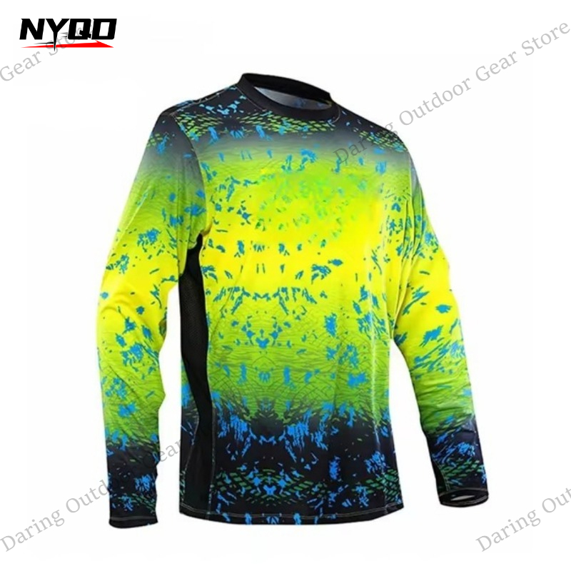 Men's Long Sleeve UPF 50+ Fish - огляд і ціна Fishing Shirt Uv Protection