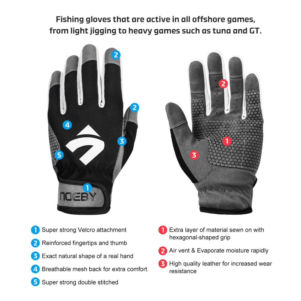 NOEBY Fishing Gloves Non-slip  - огляд і ціна Fishing Gloves