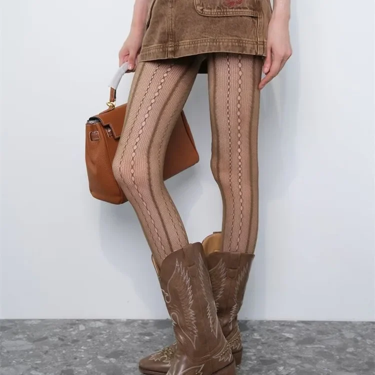 Retro Brown Lace Hollow Mesh F - огляд і ціна Fishing Socks