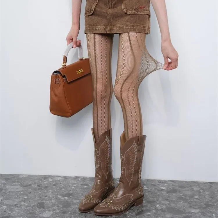 Retro Brown Lace Hollow Mesh F - огляд і ціна Fishing Socks