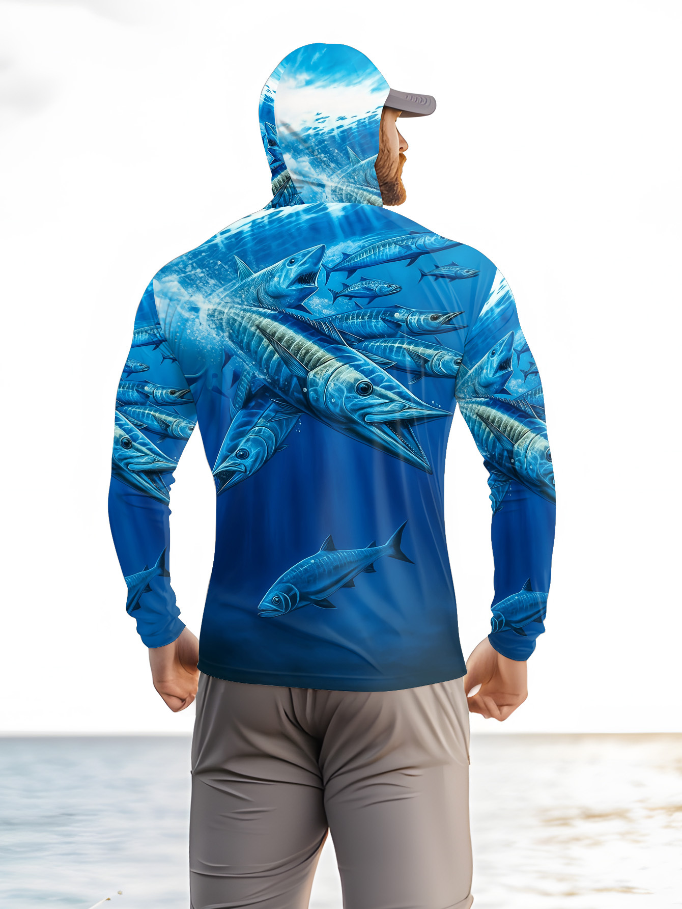 Men Hood Fishing Shirt long sl - огляд і ціна Fishing Shirt Uv Protection